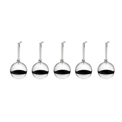 iittala glass ball 40 mm silver 5 set
