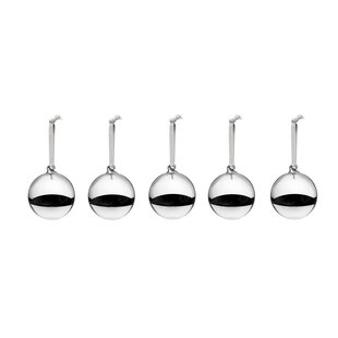iittala glass ball 40 mm silver 5 set