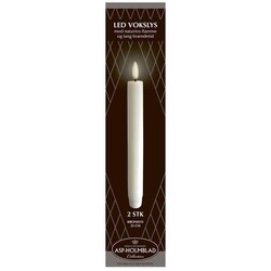 asp-holmblad led kaars met parafine laagje set 2 incl. remote control