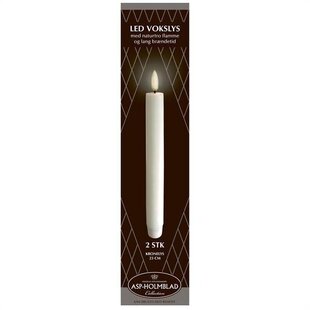 asp-holmblad led kaars met parafine laagje set 2 incl. remote control