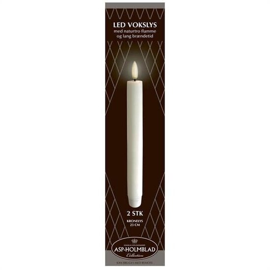 ASP-Holmblad asp-holmblad led kaars met parafine laagje set 2 incl. remote control
