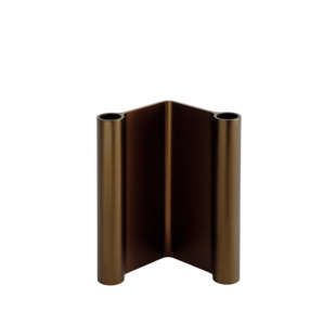 muuto pair candle holder brown H 18 cm.