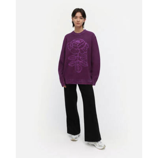 Marimekko marimekko ruusut vihkruusu knitted wool pullover XL