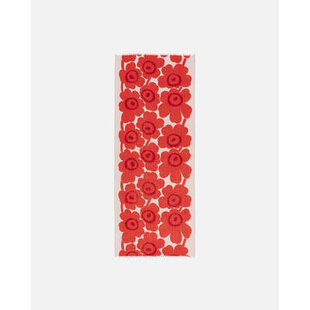 marimekko fiore unikko scarf wool red-pink