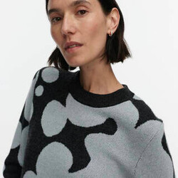 marimekko aukio keidas knitted pullover 50% wool 50 cashmere mt.XL