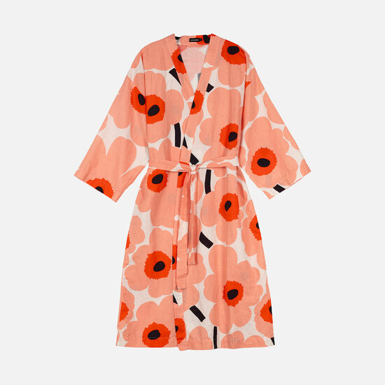 Marimekko Marimekko Unikko Bathrobe pink/roze S/M