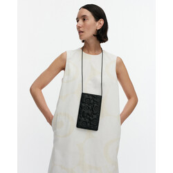 marimekko phone pocket unikko shoulder bag black