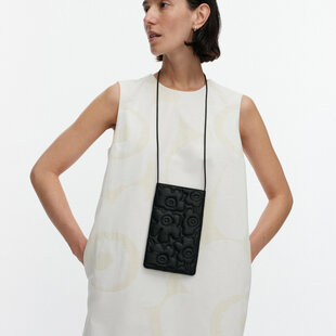 Marimekko Phone Pocket Unikko Shoulder bag black/zwart