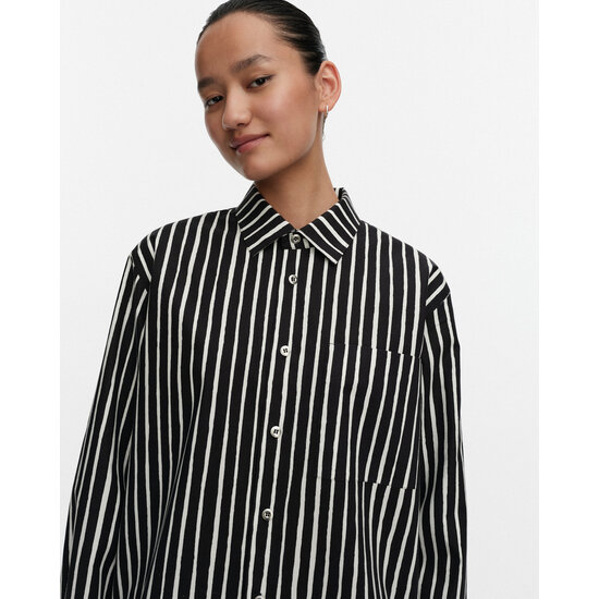 Marimekko marimekko Kioski Jokapoika Black-White 2026 cotton shirt M