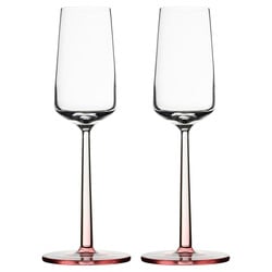 iittala essence champagne glass rose 21cl 2pc