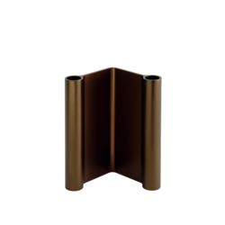 muuto pair candle holder brown  h11 cm