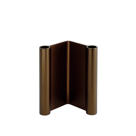 Muuto muuto pair candle holder brown  h11 cm