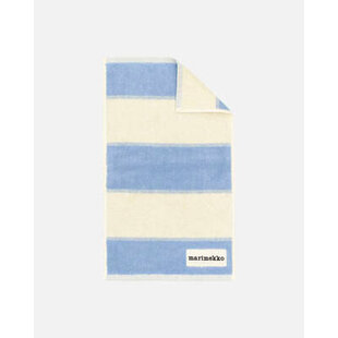 marimekko galleria guest towel 30x50 cm light blue- white stripes