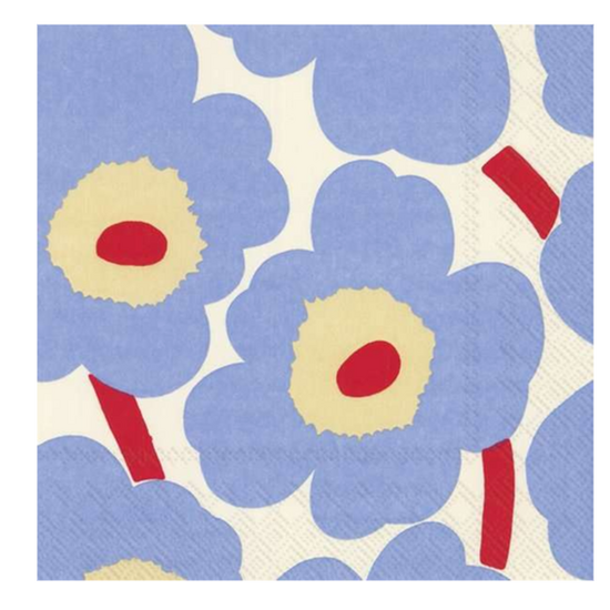 Marimekko marimekko UNIKKO CREAM BLUE servetten