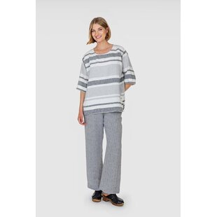 ritva falla tori trousers linen grey mt L