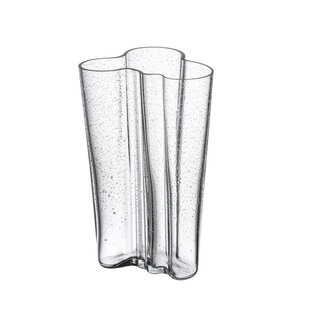 Aalto vase 201mm bubble glass clear