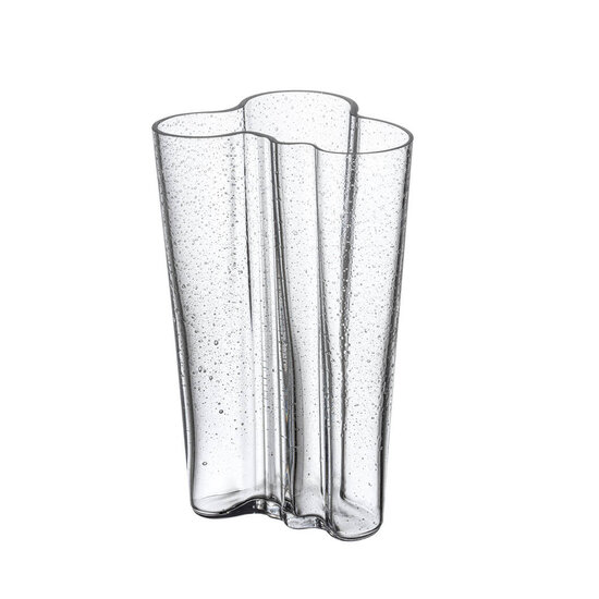 Iittala Aalto vase 201mm bubble glass clear