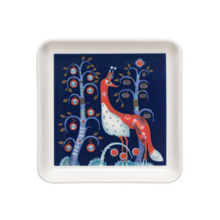 iittala taika plate square 12x12cm blue