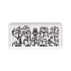 iittala taika plate rectangle 12x24cm black