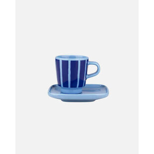 marimekko piccolo espresso cup + saucer blue-blue