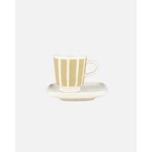 marimekko piccolo espresso cup + saucer  beige-off white