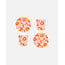 Marimekko marimekko unikko breakfast set 4 pcs orange-pink