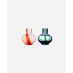 marimekko mini vase set 2pcs orange-pink/ green-green