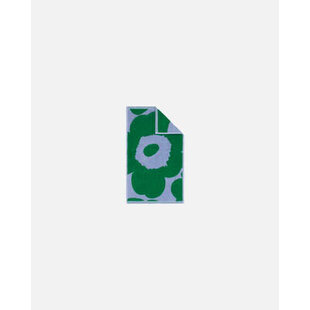marimekko unikko guest towel 30x50 cm. blue-green