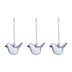 iittala mini glass birds  3 pcs bright blue
