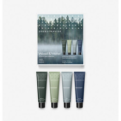 skandinavisk wood & water mini hand creme collectie,skog, fjord, oy, hav