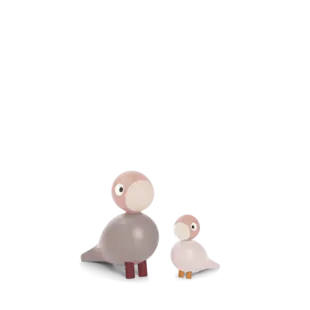 kay bojesen liv & lykke soft pink 1 pair 11 cm. h