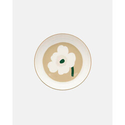 marimekko Oiva / Unikko Deep plate 20,5 cm beige/wit