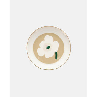 marimekko Oiva / Unikko Deep plate 20,5 cm beige/wit
