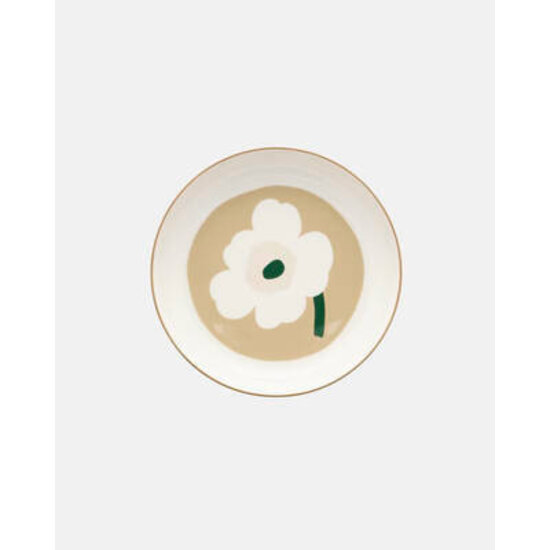 Marimekko marimekko Oiva / Unikko Deep plate 20,5 cm beige/wit