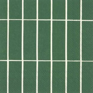 marimekko tiiliskivi groen servetten