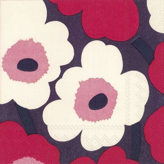 Marimekko marimekko unikko red  cream servetten S