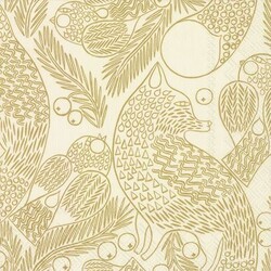 marimekko KETUNMARJA cream gold servetten S