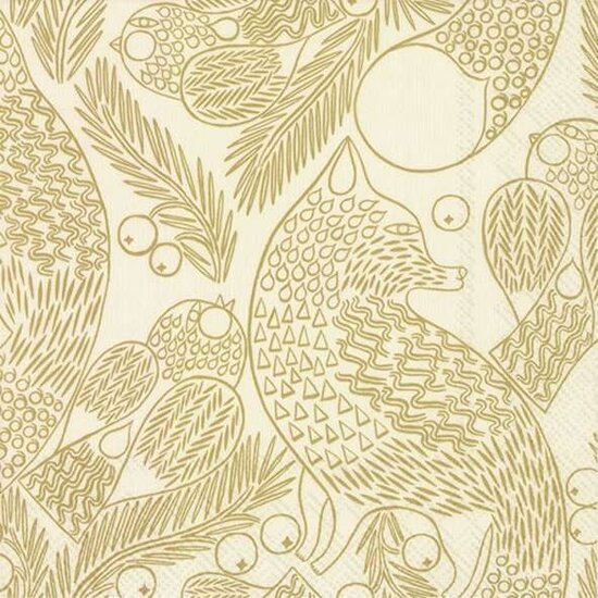 Marimekko marimekko KETUNMARJA cream gold servetten S