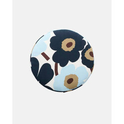 marimekko pieni unikko round seat cushion blue - light blue