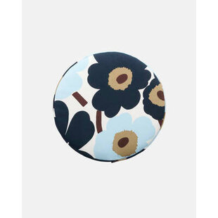 marimekko pieni unikko round seat cushion blue - light blue