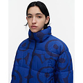 Marimekko marimekko taivos unikko padded jacket croped blue mt. m