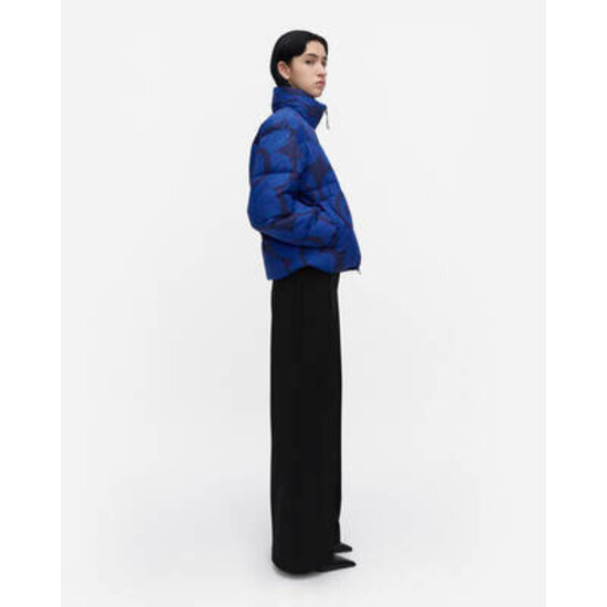 Marimekko marimekko taivos unikko padded jacket croped blue mt. m