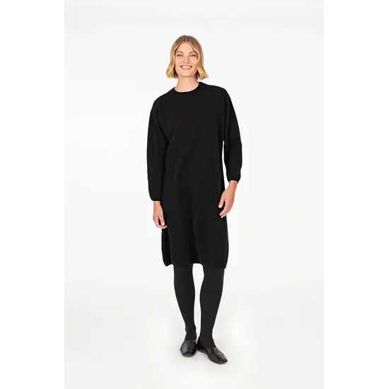 Falla falla notko knitted dress black, size S