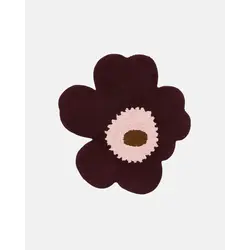 marimekko unikko bath mat 73x74 cm plum /rose