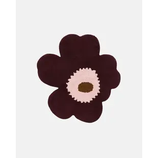 marimekko unikko bath mat 73x74 cm plum /rose