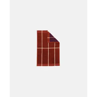 marimekko tiiliskivi guest towel 30x50 cm brick-plum-hay