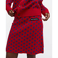 Marimekko marimekko koillis pallo skirt wool red with blue dots mt. L