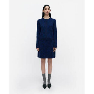 marimekko vapaus pirto unikko skirt blue wool mt.M