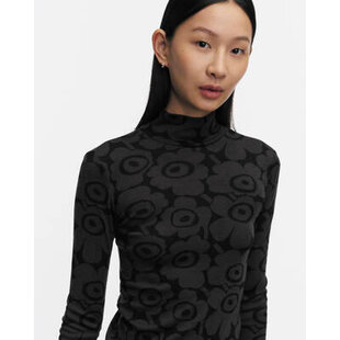 marimekko vilpotus unikko shirt long sleeved wool anthracite- grey mt. XL