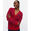 Marimekko marimekko sif pallo cardigan wool red with blue dots mt.L